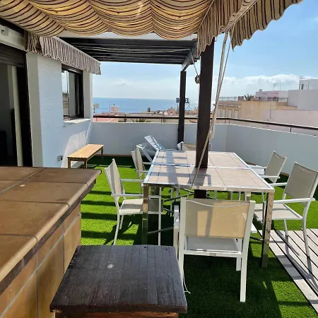 Atico Cabo De Gata Con Terraza, Jacuzzi Y Vistas Al Mar Apartment Carboneras Exterior photo